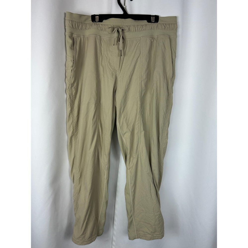 Lululemon Dance Studio Crop Tan Khaki Jogger Pant Gorpcore Balletcore Size 10